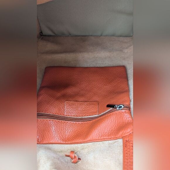Orange Leather Tote Bag - Picture 6 of 7